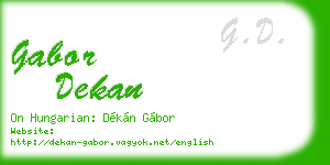 gabor dekan business card