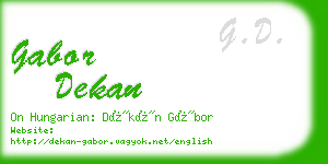 gabor dekan business card